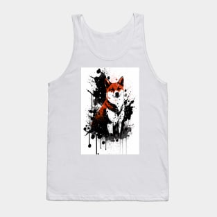 Shiba Inu Ink Portrait Tank Top